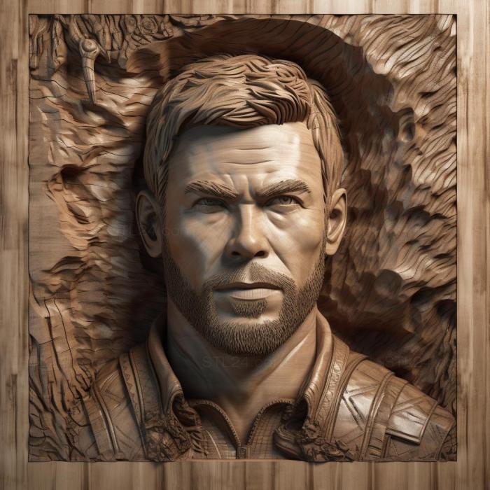 Famous (Chris Hemsworth 2, 3DFMS_6249) 3D models for cnc